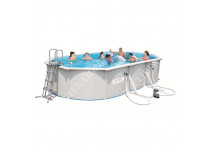 Стальной овальный бассейн Hydrium Oval Pool Set 610х360х120 см, фильтр-насос 5678л/ч